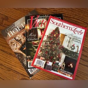 Somerset Holiday, Southern Lady & Victoria Magazines - Red Covers